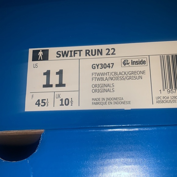 adidas Originals Swift Run 22 Athletic Shoe Color White/core Black/Grey main image 14